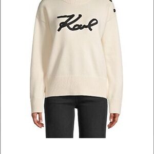 Karl Lagerfeld Women's Cream Sweater